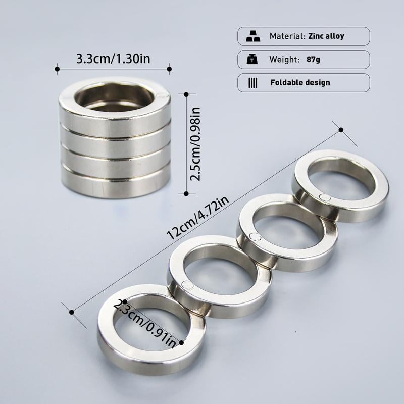 Tactile four-finger fidget trigger ring. Ideal for anxiety relief, stress reduction, and mindfulness.