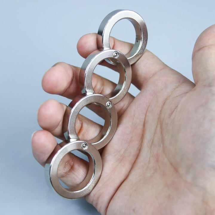 Unisex folding four-finger fidget ring. Boost focus, reduce anxiety & stress. Portable mindfulness aid.