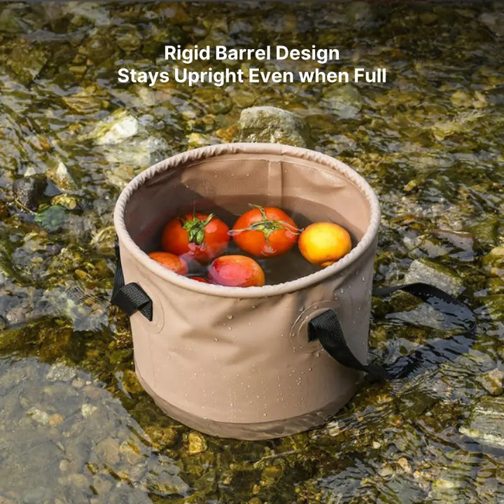 Versatile folding outdoor water bucket, 20L capacity, perfect for car washing or camp cleanup