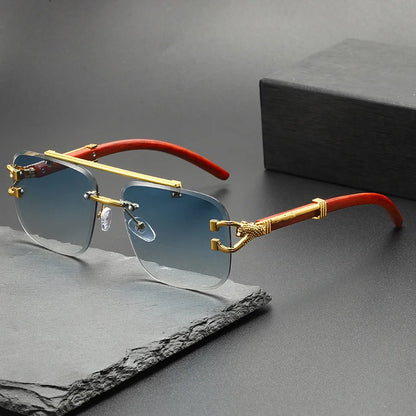 Stylish frameless shades for modern unisex fashion, featuring a lightweight design & robust UV protection.