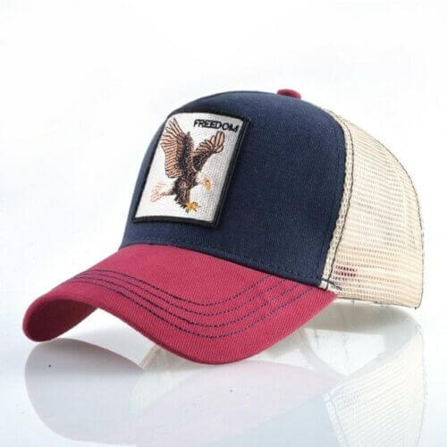 Versatile unisex baseball cap with a patriotic eagle, suitable for sports, summer, travel, or daily wear.