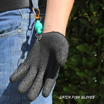 Unisex full finger fishing gloves with strong magnet release, cut & puncture resistant for anglers
