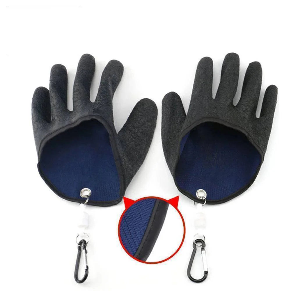 Full finger angler gear gloves with strong magnet, cut-resistant and puncture-resistant fabric