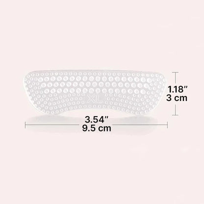 Comfortable unisex gel heel inserts for improved shoe fit, reducing slippage & providing heel protection.