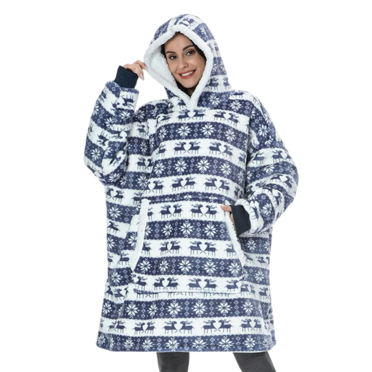 Unisex oversized blanket hoodie, a soft & warm gift for winter comfort.