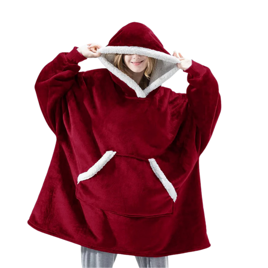 Oversized warm blanket hoodie, ideal loungewear for men & women during winter.