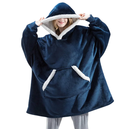Giant cozy unisex hoodie, soft loungewear for chilly winter evenings.
