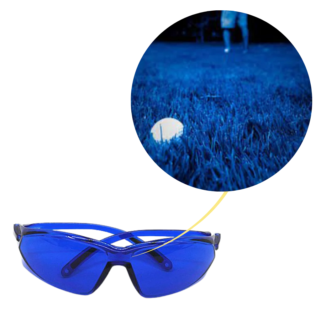 Lightweight unisex golf glasses with UV protection for faster ball finding on the course. Perfect golfer gift.