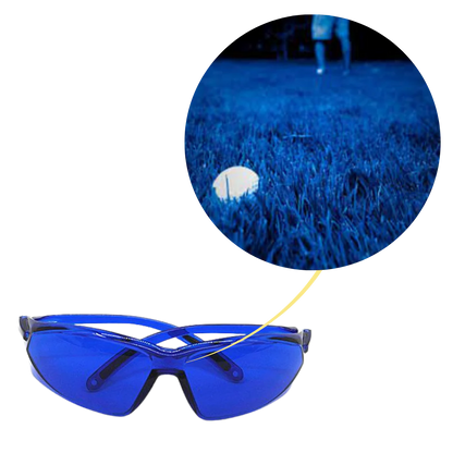 Lightweight unisex golf glasses with UV protection for faster ball finding on the course. Perfect golfer gift.