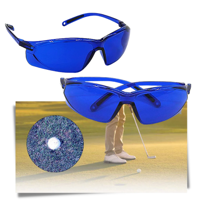 Stylish unisex sports glasses designed to make finding golf balls easier, improving play for any golfer.
