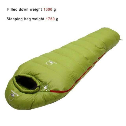 Goose down sleeping bag, perfect for keeping warm during multi-day hiking trips