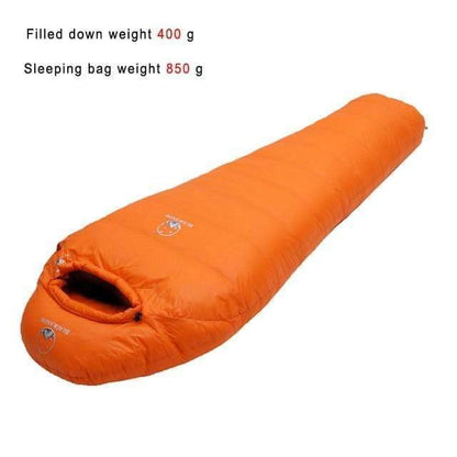 Outdoor camping goose down sleeping bag with compression sack for easy travel