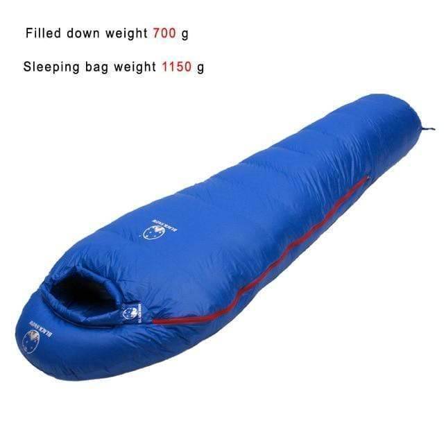 Lightweight goose down sleeping bag, durable outdoor gear for all season adventures