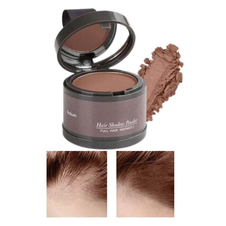Volumizing hair root concealer for thinning hair and instant grey coverage.
