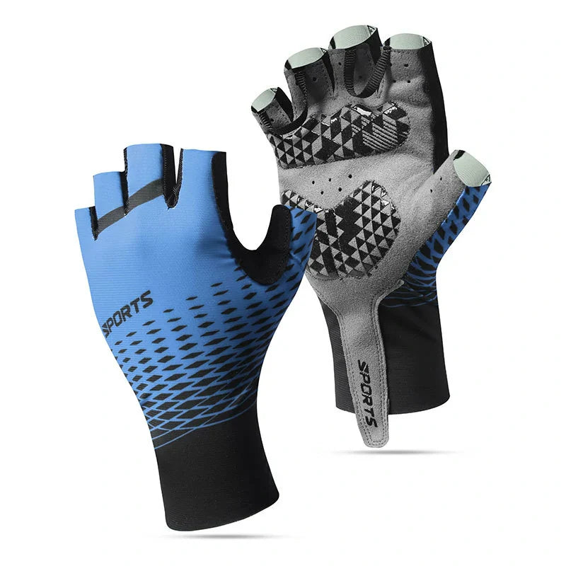 Performance-focused half-finger cycling gloves, shock absorbing, enhancing grip for biking.