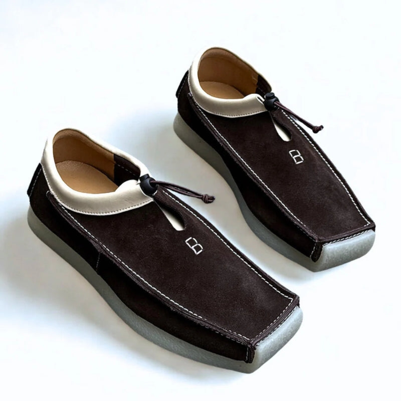 Stylish beige handcrafted everyday slip-on loafers, offering unisex comfort and casual elegance.