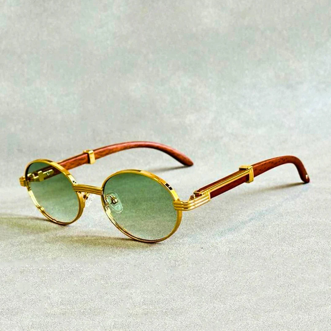 Unisex handcrafted wood frame sunglasses, elegant luxury eyewear for premium style.