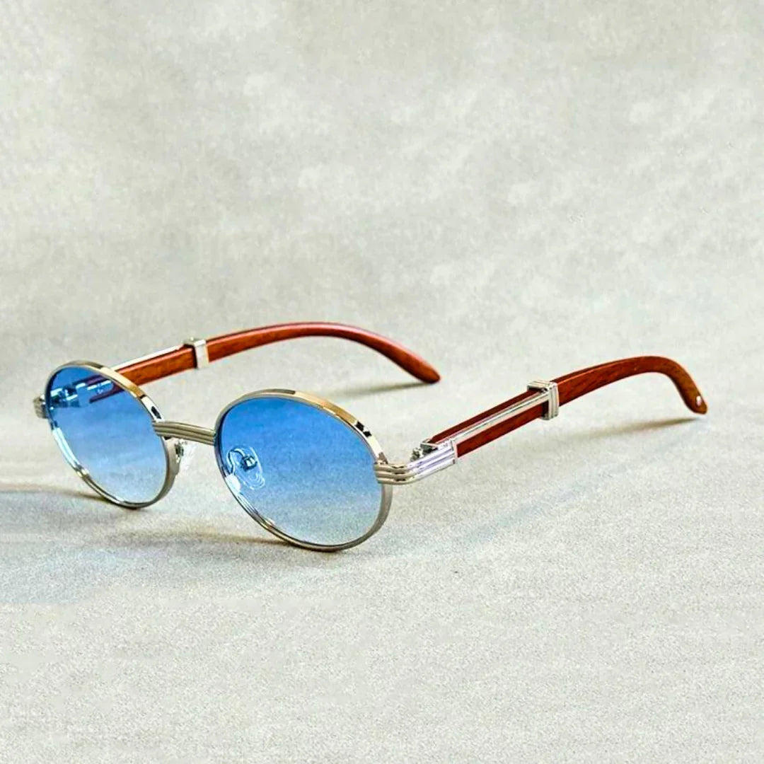 Stylish handcrafted wood frame sunglasses, natural and unique, perfect for unisex elegant fashion.