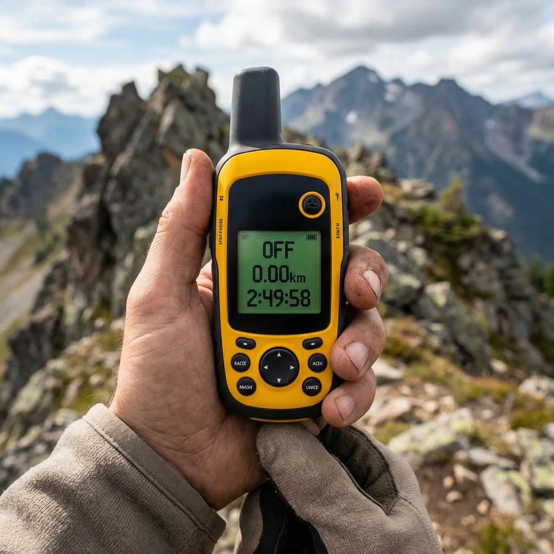Unisex handheld GPS for outdoor navigation, hiking & camping. Rugged altimeter, compass, thermometer & hygrometer.