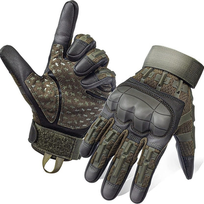 Unisex hard knuckle tactical gloves for shooting, black kevlar with touchscreen compatibility