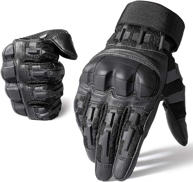 Military combat gloves with reinforced hard knuckles, ideal for outdoor protection and riding