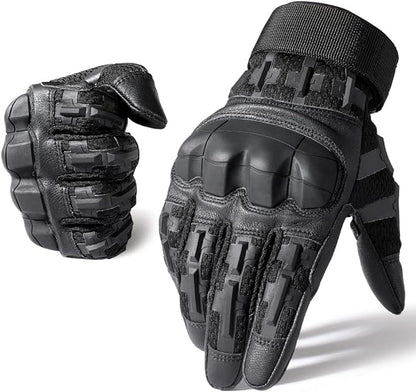 Military combat gloves with reinforced hard knuckles, ideal for outdoor protection and riding