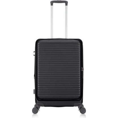 Durable hardshell luggage for secure travel, featuring a TSA lock & spacious laptop compartment, with spinner wheels.