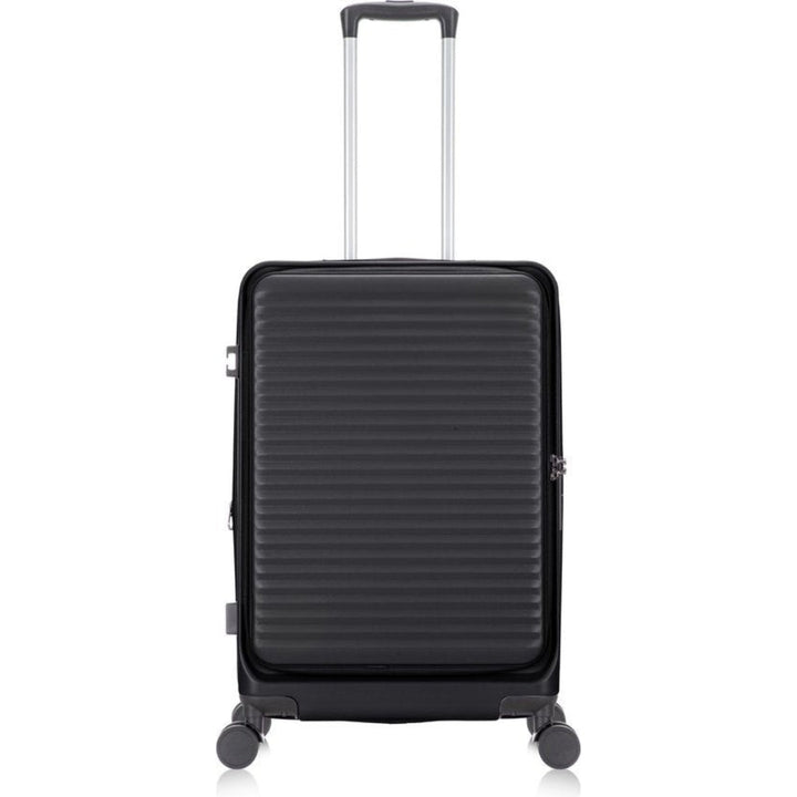 Durable hardshell luggage for secure travel, featuring a TSA lock & spacious laptop compartment, with spinner wheels.