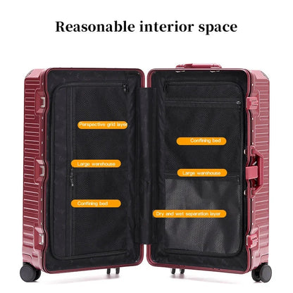 High-quality unisex hard shell travel suitcase with wide grip handle for comfortable, durable trips.
