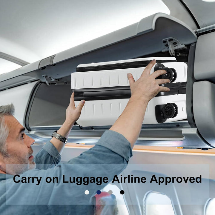 Durable unisex hardshell carry-on with front pocket, TSA lock & smooth-gliding spinner wheels.