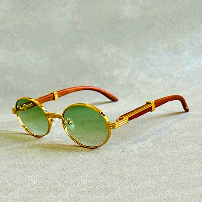 Stylish Hayden unisex sunglasses featuring durable steel frames, unique wood temples, and essential UV400 eye protection.