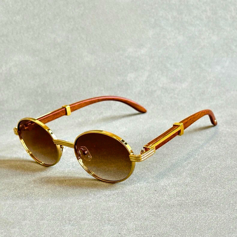 Hayden unisex fashion sunglasses. Enjoy superior eye protection with UV400 lenses, steel frame, and real wood temples.