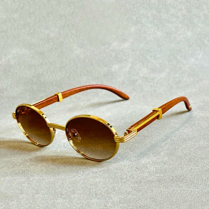 Hayden unisex fashion sunglasses. Enjoy superior eye protection with UV400 lenses, steel frame, and real wood temples.