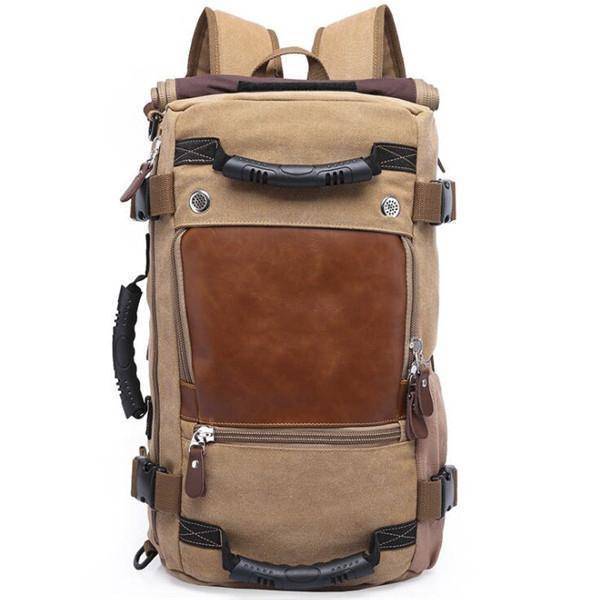 Multiway unisex canvas backpack, versatile for travel, hiking, camping and everyday adventure.