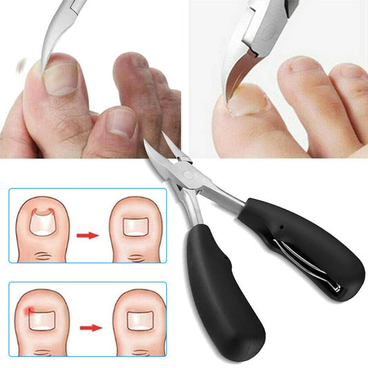 Unisex heavy-duty nail clippers for seniors' thick toenails & fingernails, ergonomic design for easy grip.