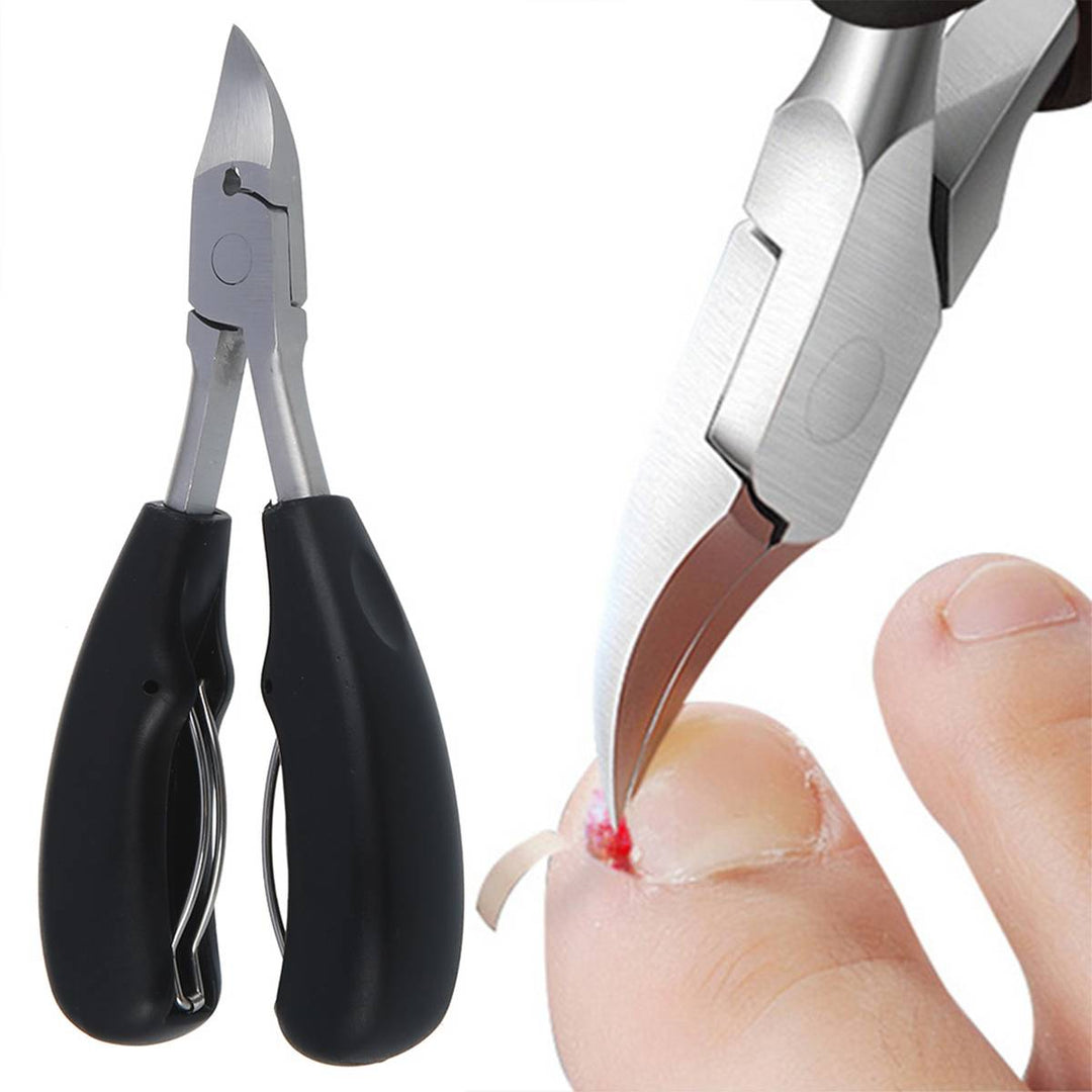 Ergonomic nail clippers for seniors with thick nails, provides safe & easy toenail and fingernail personal hygiene.