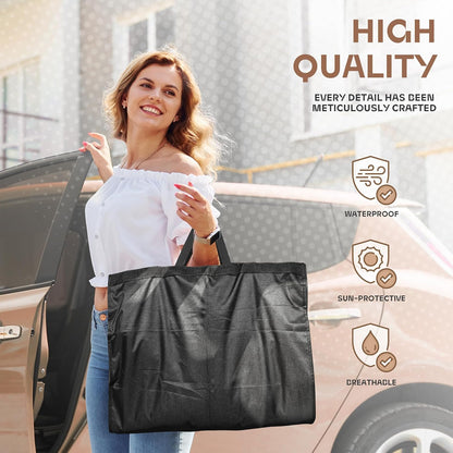 Travel accessory: heavy-duty garment bag with clear window, ideal for suits & formal wear, unisex.