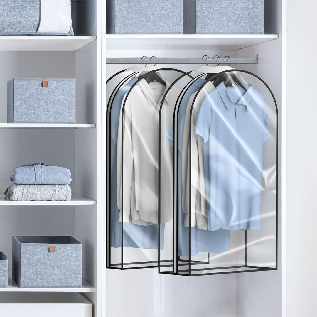 Heavy-duty travel bag for suits, dresses, with clear window & accessory pockets, 1+1 FREE deal.
