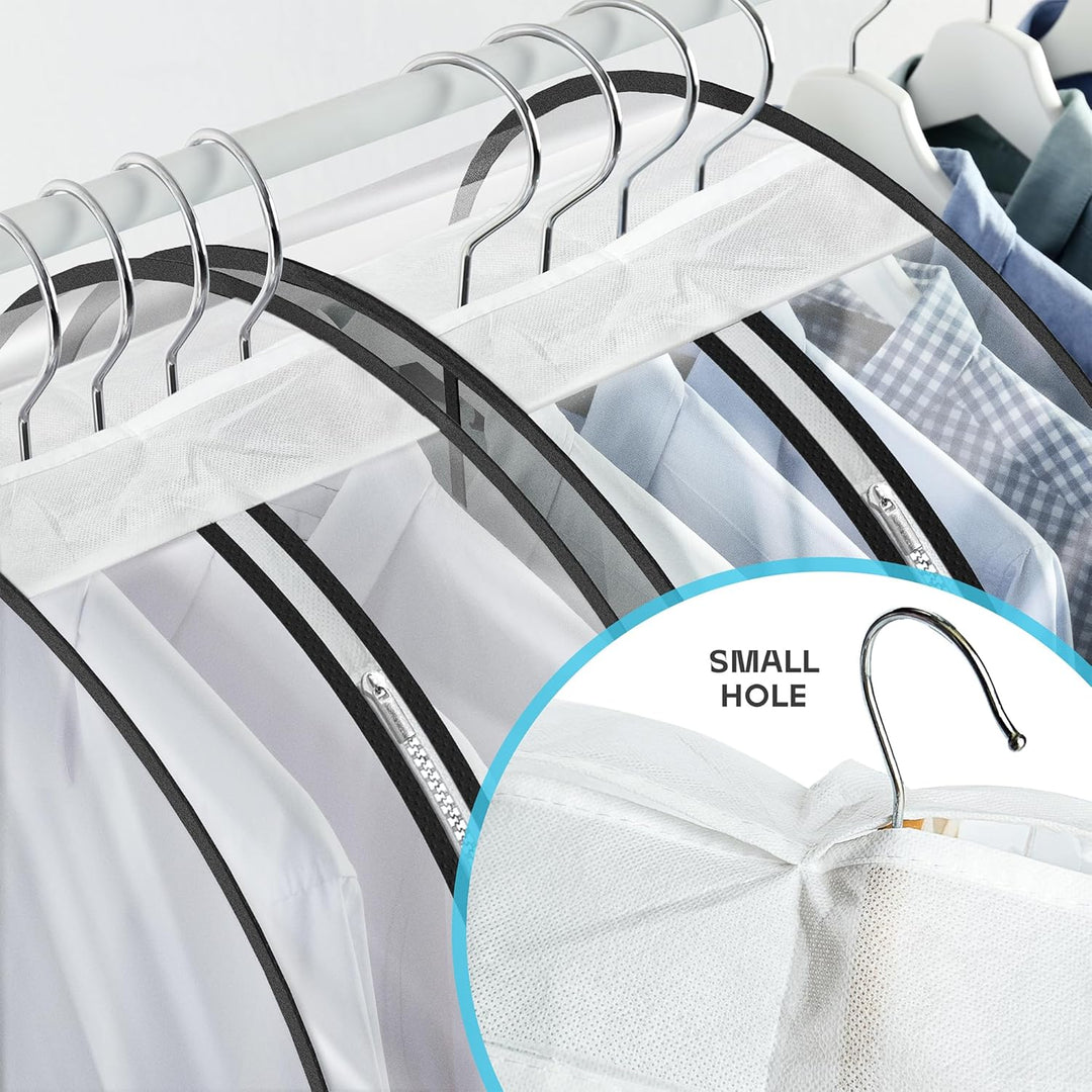 Travel suit & dress protector, heavy-duty material, clear window for quick identification, unisex.