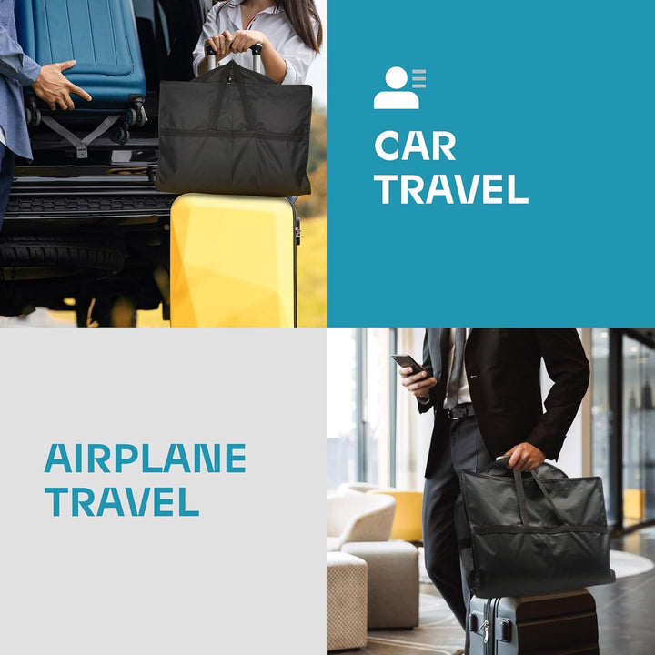 Travel accessory garment bag with clear view panel, heavy-duty for suits & dresses, unisex.