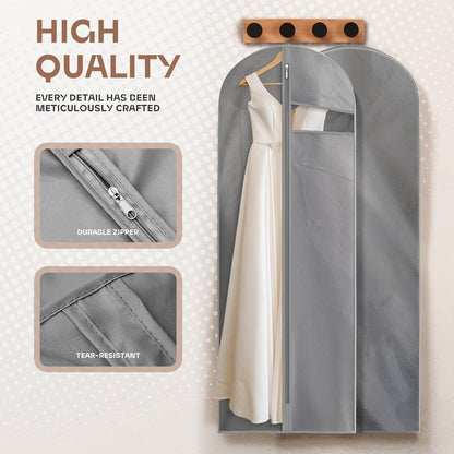 Organized travel essential: heavy-duty garment bag with clear window and spacious pockets, unisex.