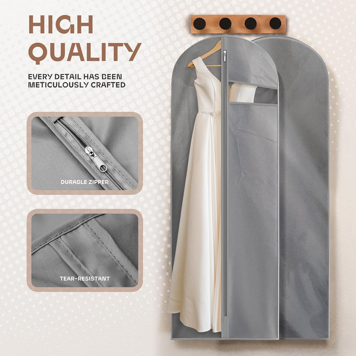 Organized travel essential: heavy-duty garment bag with clear window and spacious pockets, unisex.