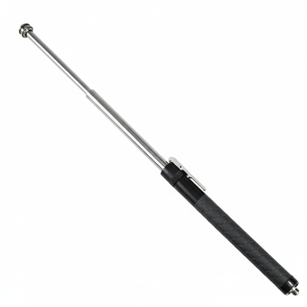 Compact travel trekking pole, lightweight aluminum, perfect for backpacking & security on the go.