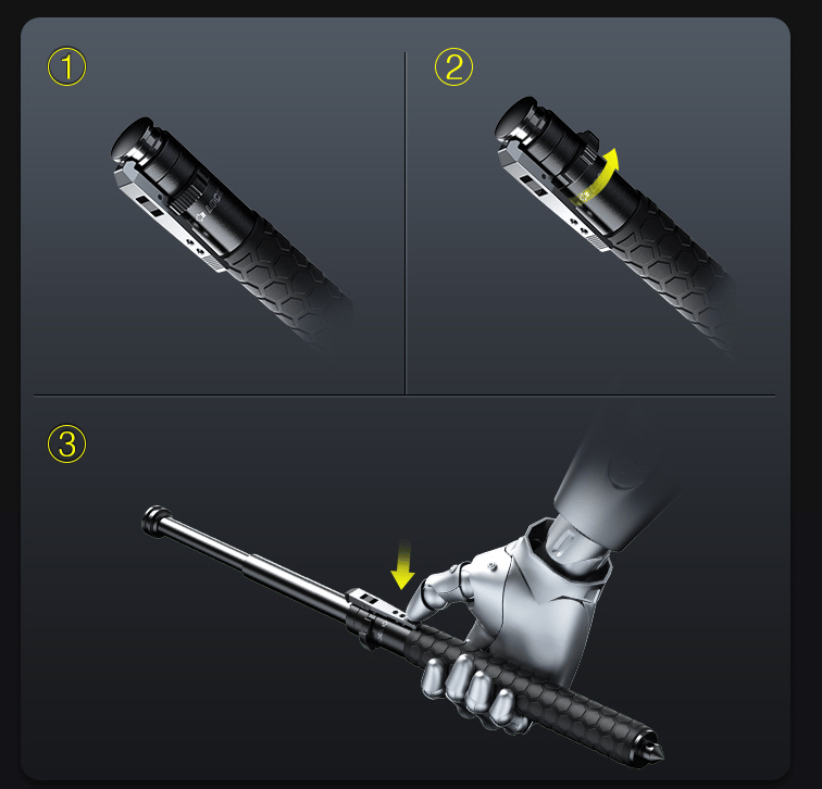 Trekking pole for challenging hikes, heavy-duty aluminum construction, anti-slip ergonomic handle.