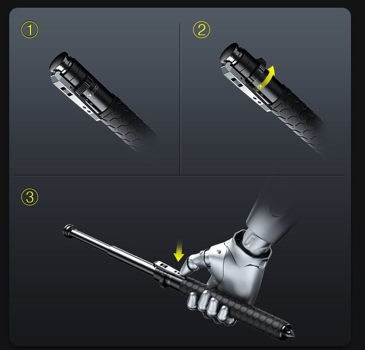 Trekking pole for challenging hikes, heavy-duty aluminum construction, anti-slip ergonomic handle.
