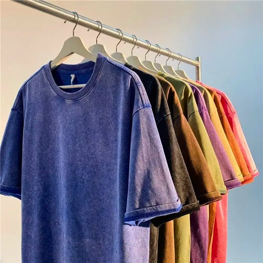 Unisex heavyweight retro t-shirt, relaxed oversized fit for casual everyday comfort. Garment-dyed for a vintage look.