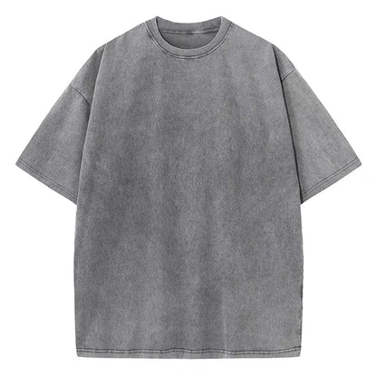 Men's retro style heavyweight t-shirt, relaxed oversized fit, garment dyed for vintage comfort & casual wear.
