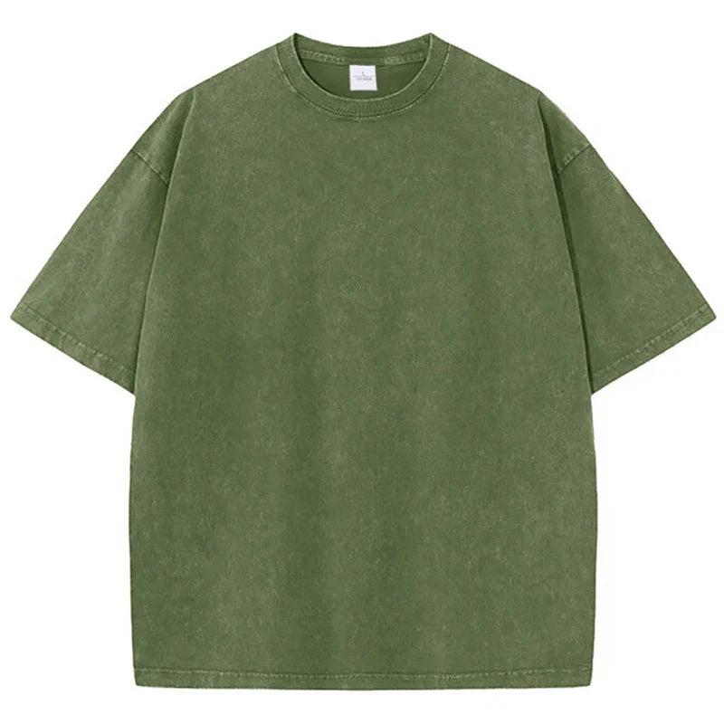 Women's casual retro heavyweight tee, relaxed fit for everyday comfort & vintage look. A stylish boxy shirt.