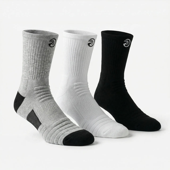 Unisex compression socks, high elastic, for sports & workout recovery, promoting circulation & comfort.