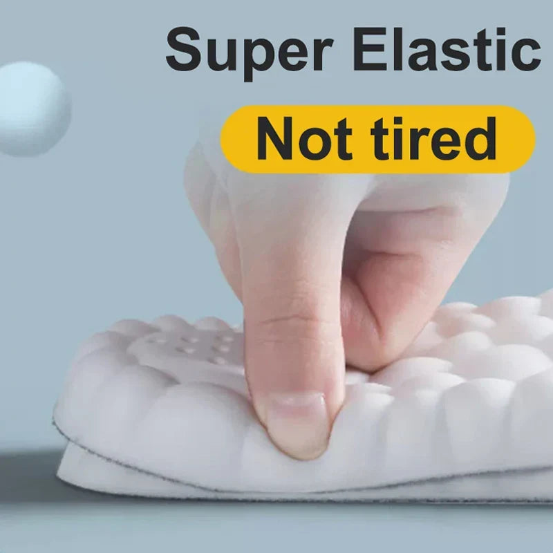 Relieve foot pain with these shock-absorbing, high elastic sport insoles.